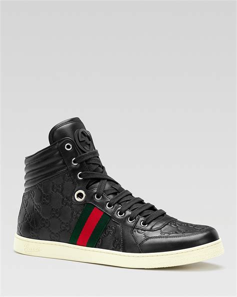 leather high top sneaker Gucci